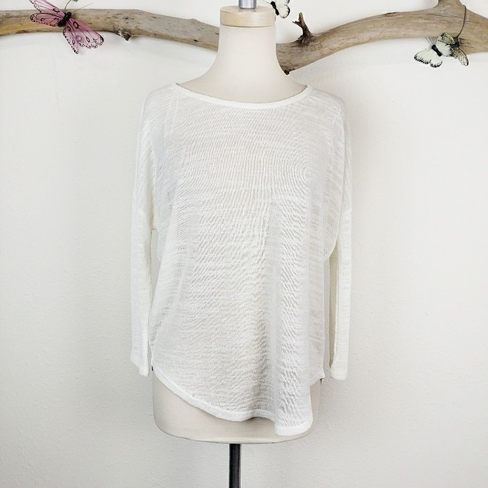 Olive & oak lightweight burnout sweater